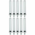 Sunlite PL13/SP50K 2-Pin Fluorescent 13W 5000K, U Shaped PL CFL Twin Tube Plugin Light Bulbs w/GX23, 10PK 40511-SU